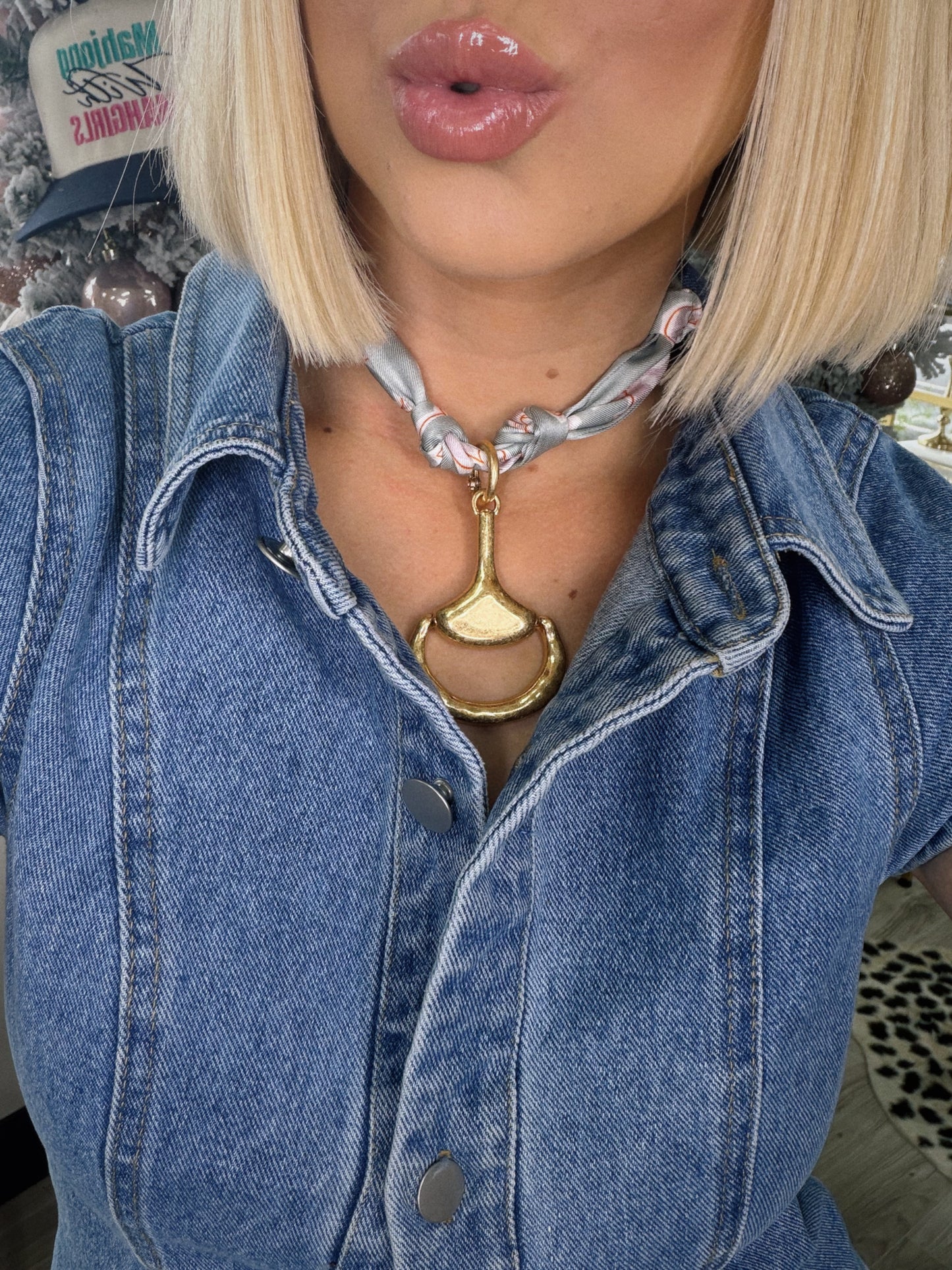 Horse Bit Scarf Necklace