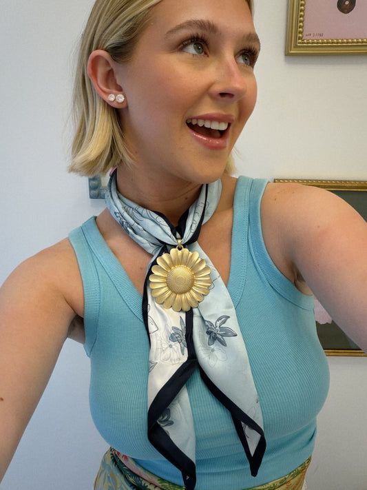 Wild Flower Scarf Necklace