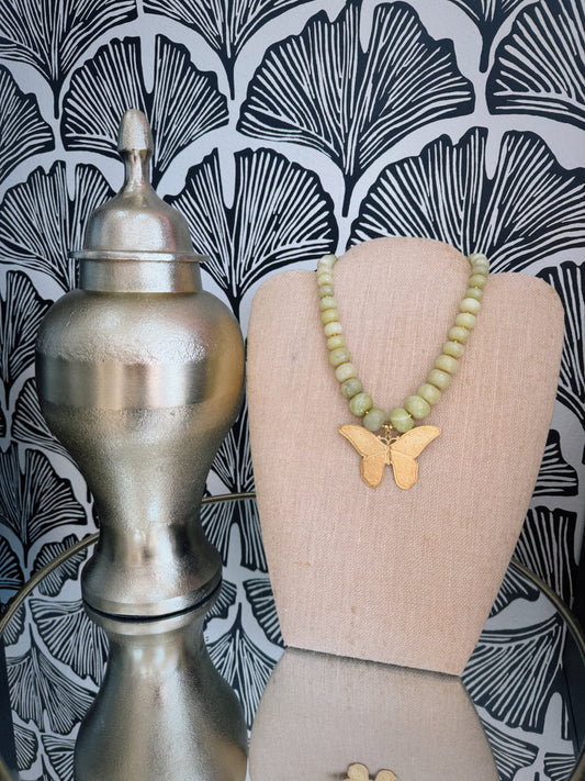 The Everyday Butterfly Necklace - Green