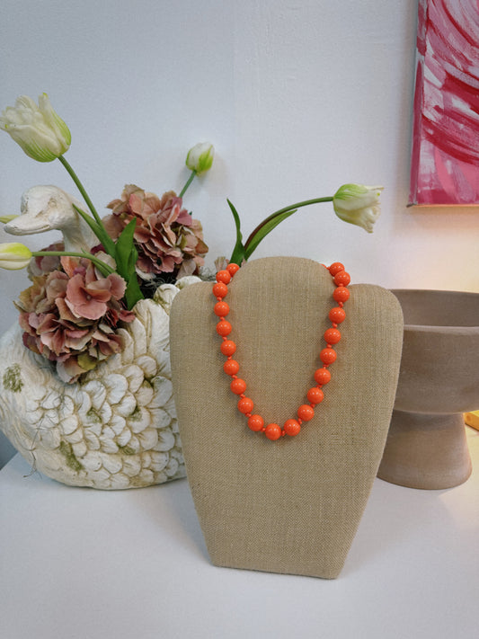 The Cove Beaded Necklace - Orange