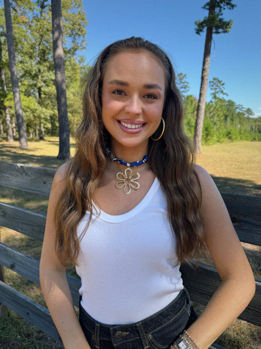 Bloom Into It Scarf Necklace