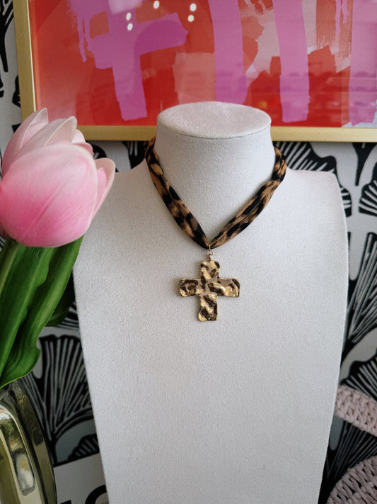 Cheetah Scarf Necklace