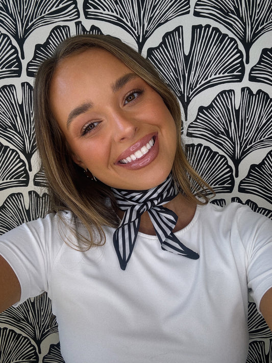 Black Stripe Scarf