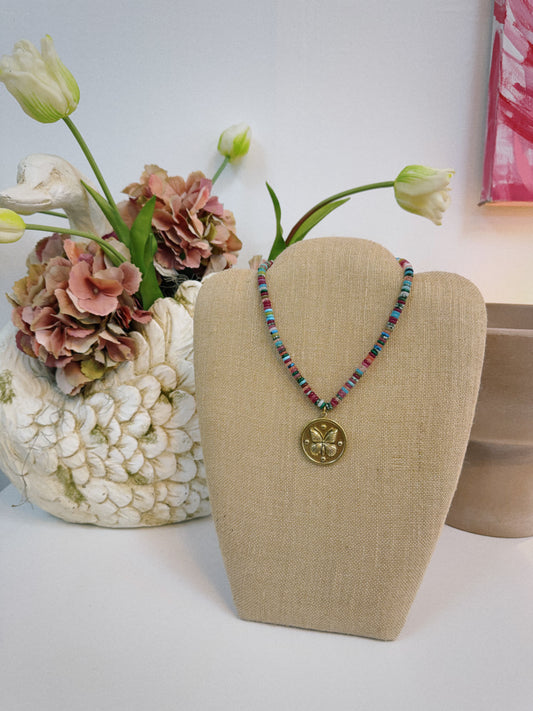 Multi Color Butterfly Necklace