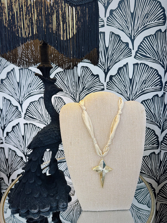Celestial Glow Scarf Necklace