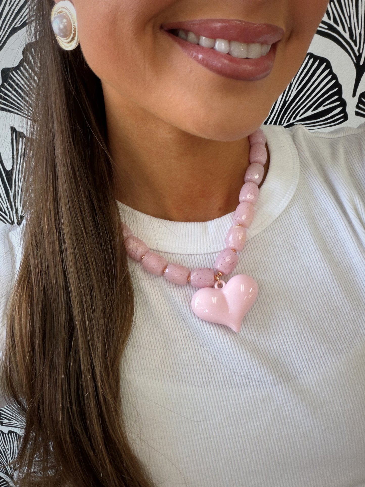 Sweetheart Necklace - Pink
