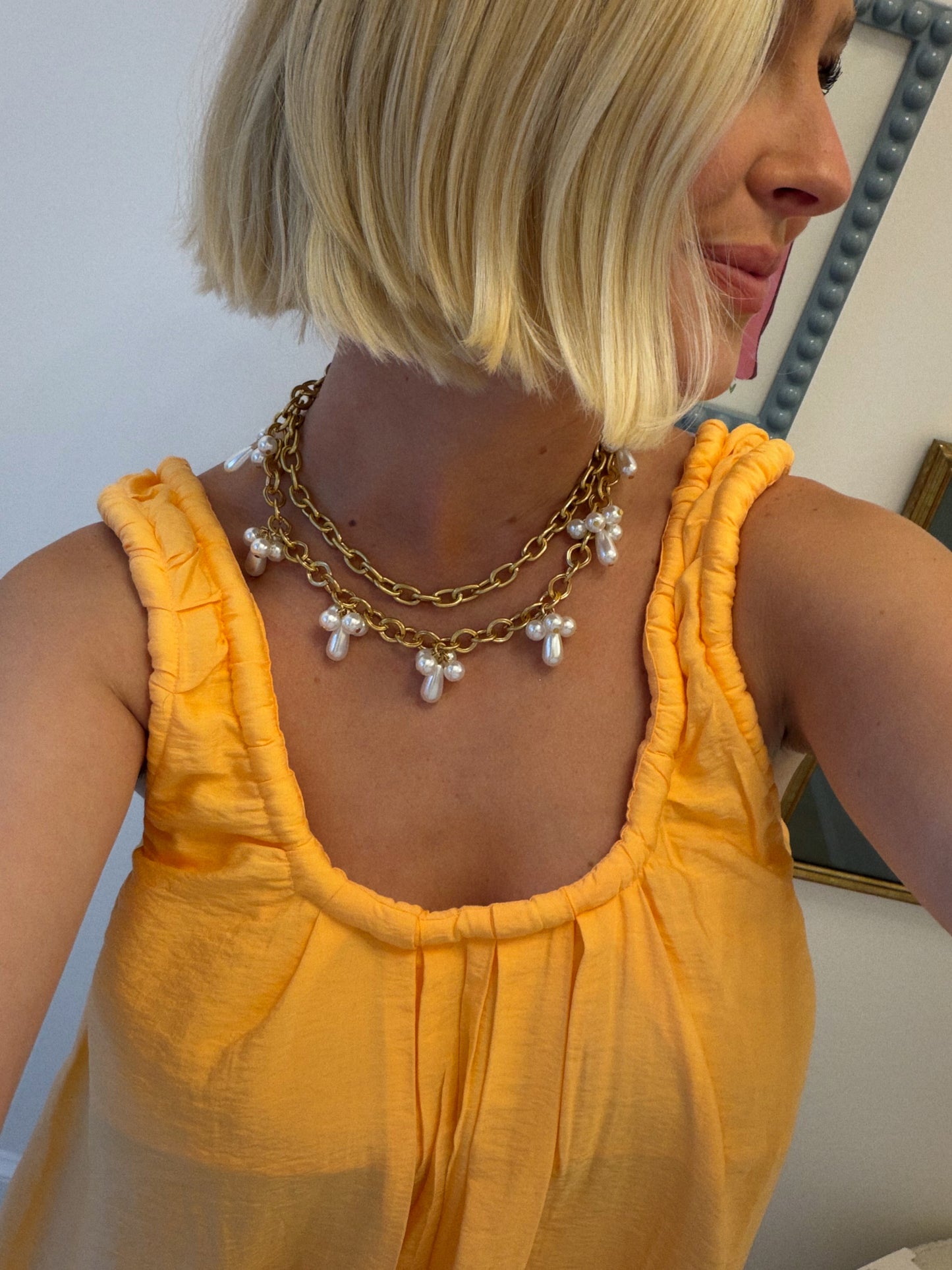 Double Layer Pearl Necklace
