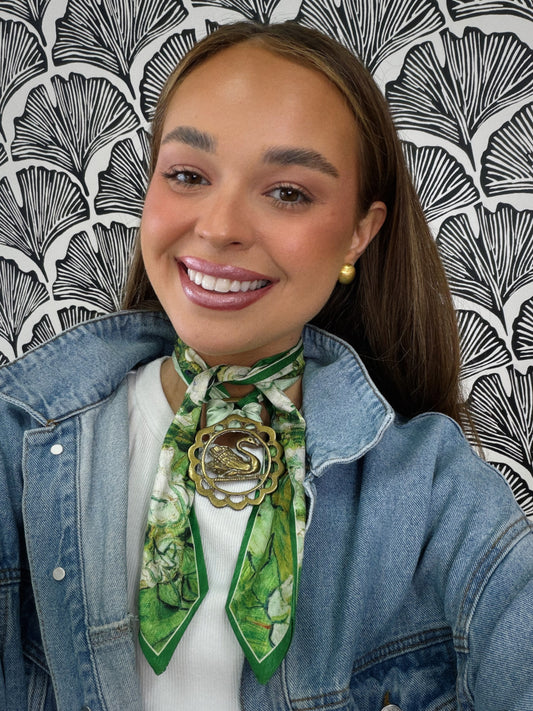 The Graceful Swan Scarf Necklace