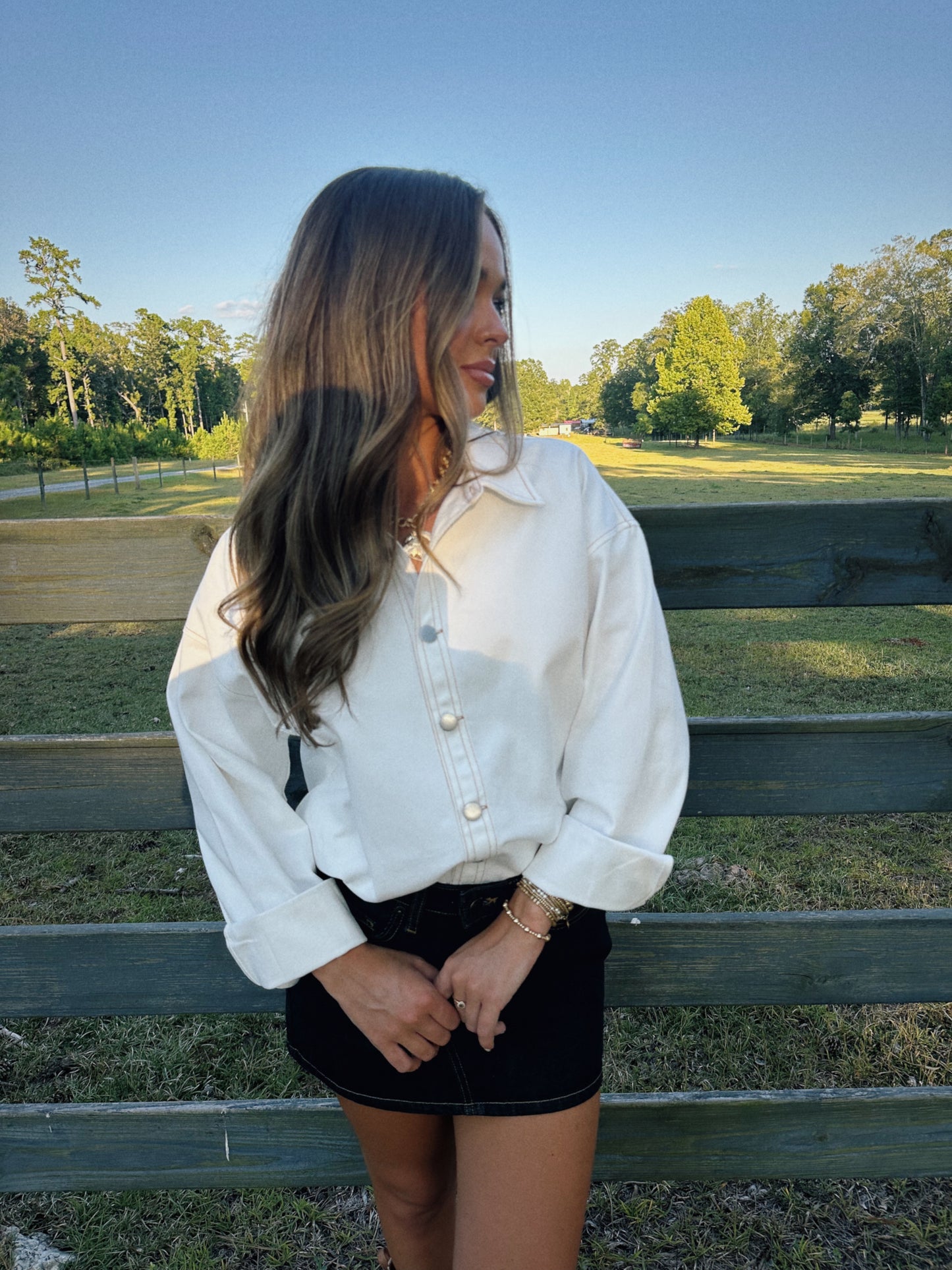 Oxford Denim Top