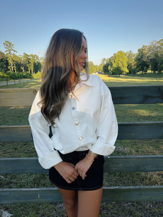 Oxford Denim Top