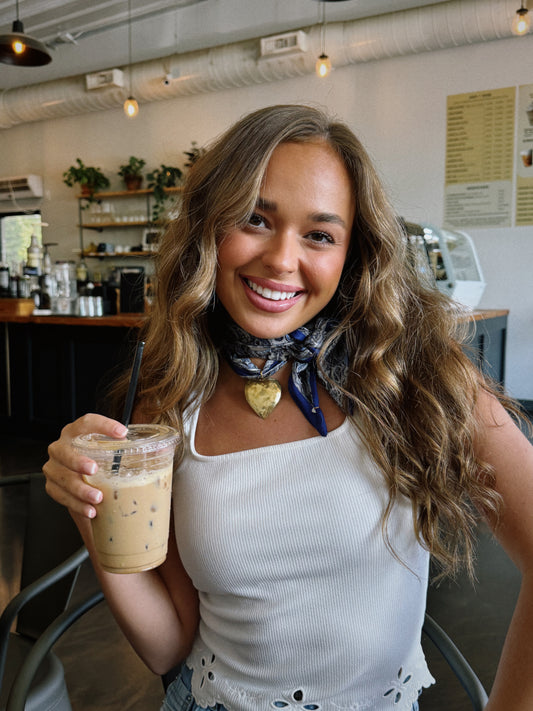 Golden Love Scarf Necklace