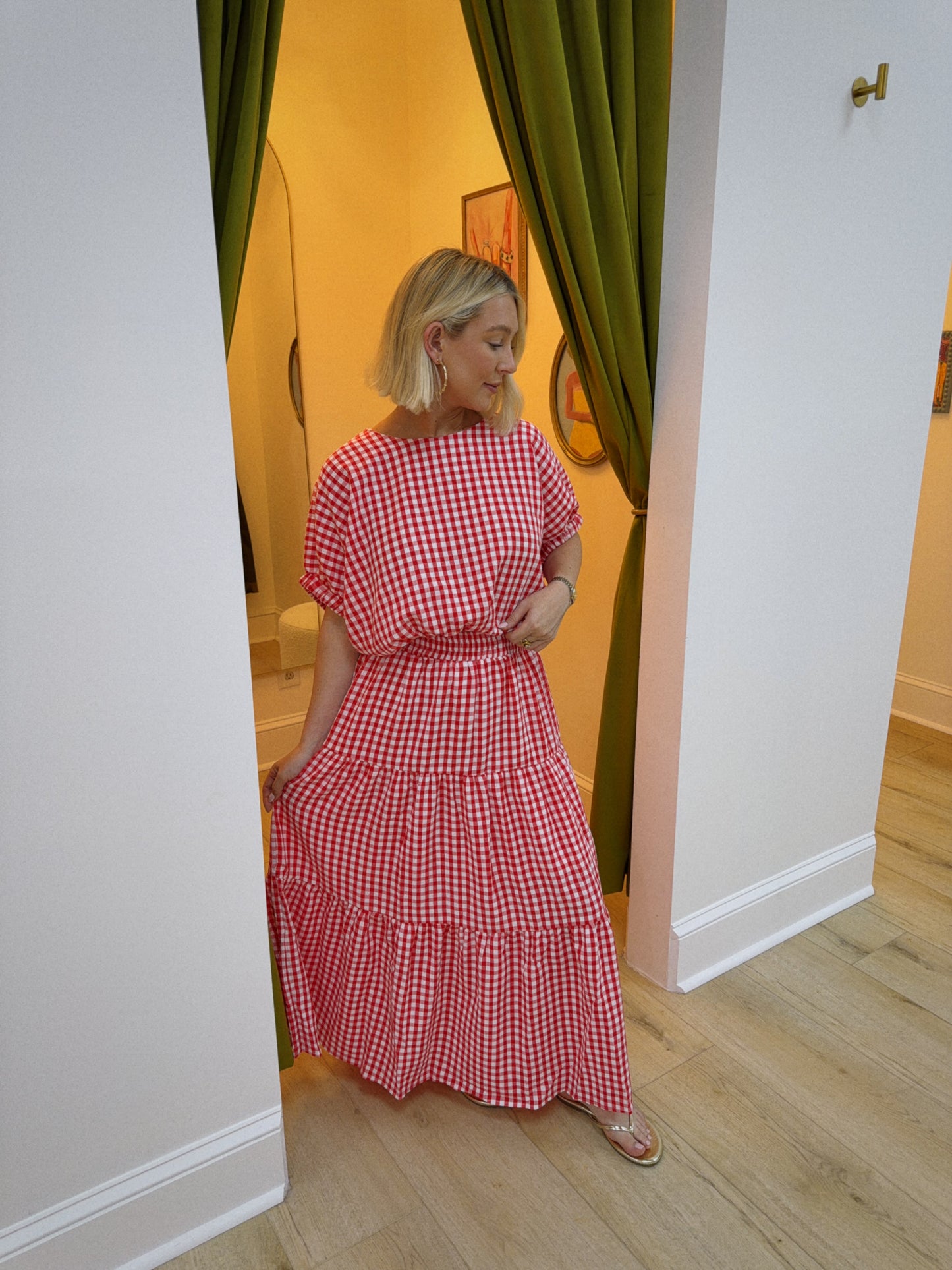 Firecracker Gingham Skirt