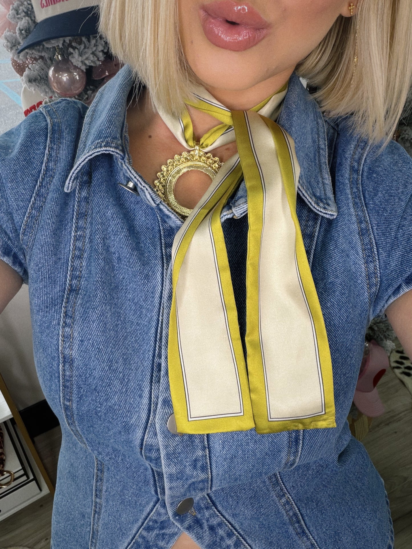 Circle Through Scarf Necklace