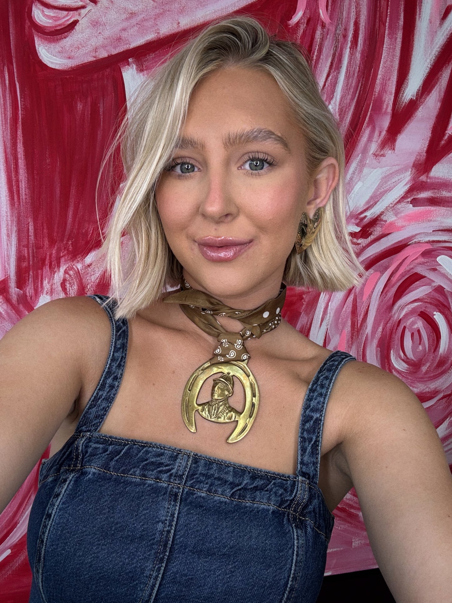 Golden Rider Scarf Necklace