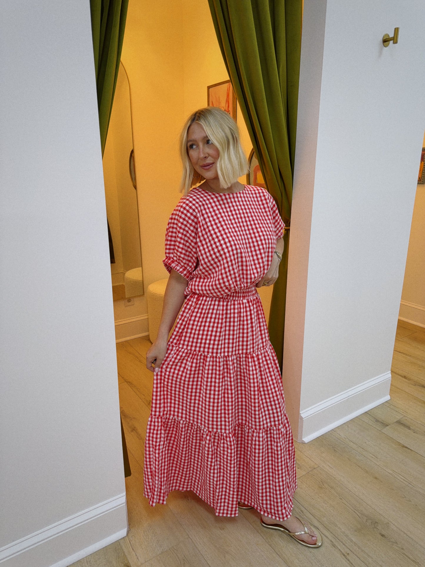 Firecracker Gingham Skirt