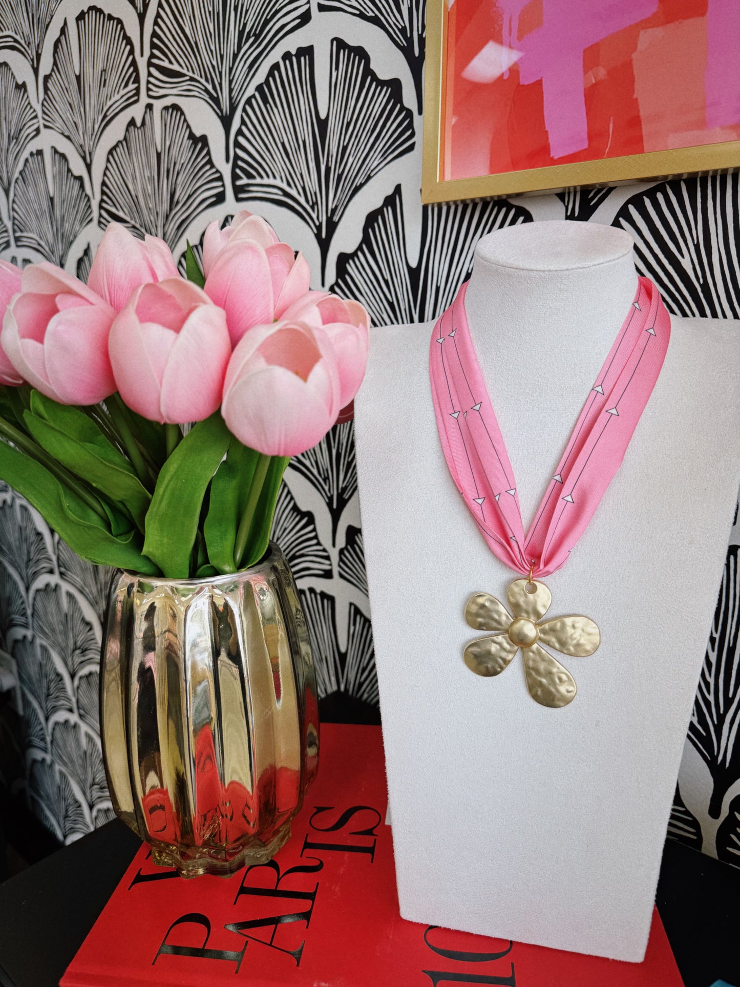 Flower Power Scarf Necklace