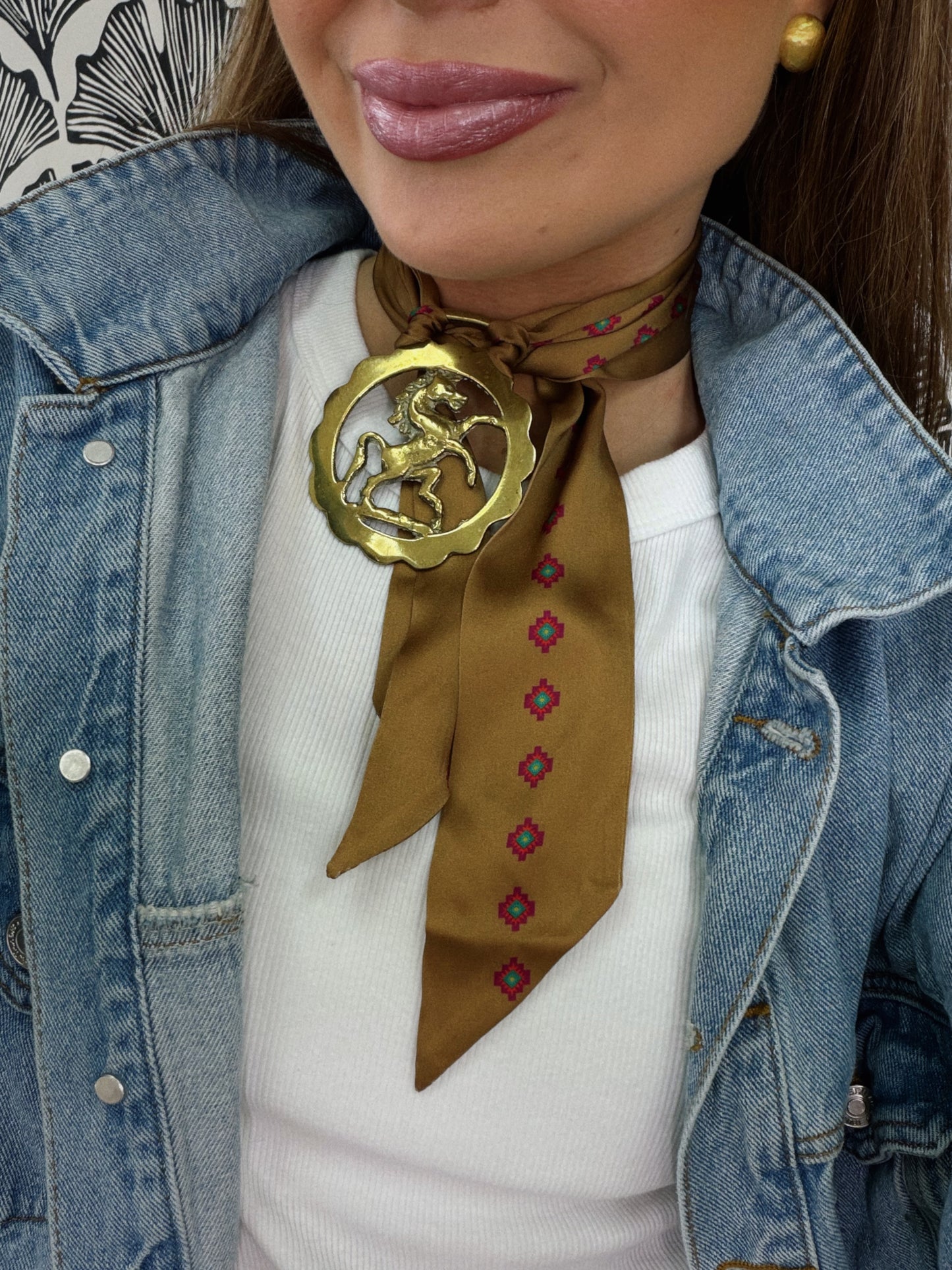 The Southern Saddle Vintage Scarf Necklace